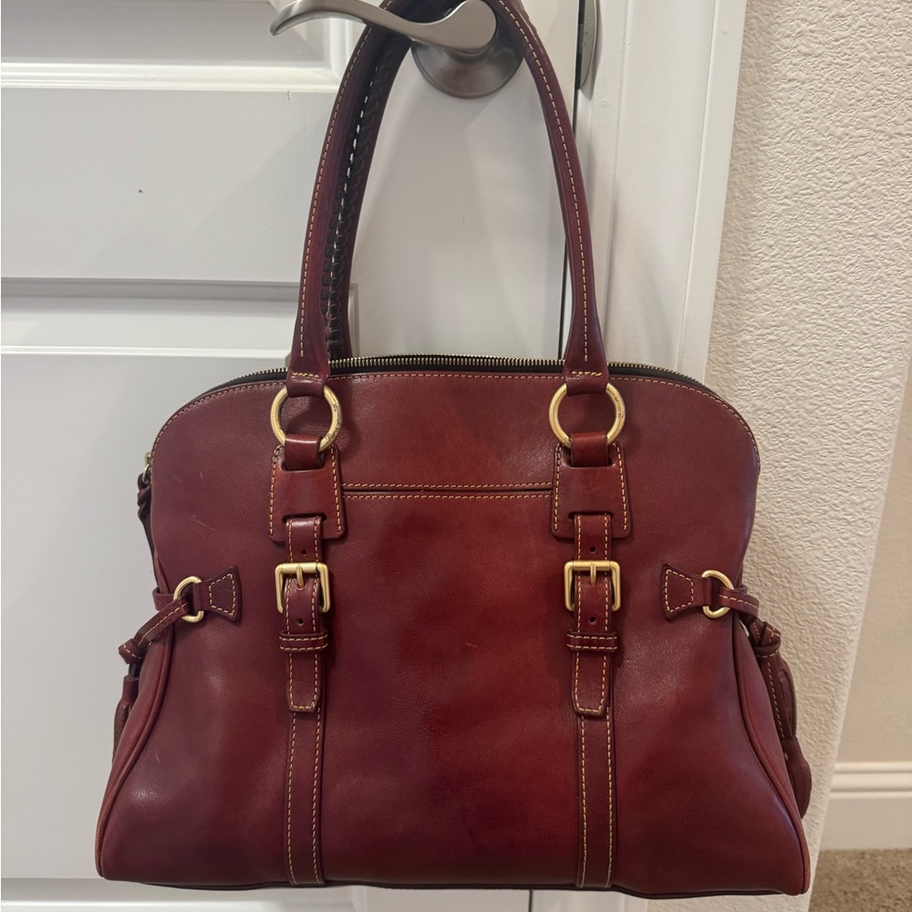Dooney and Bourke Burgundy Leather Handbag